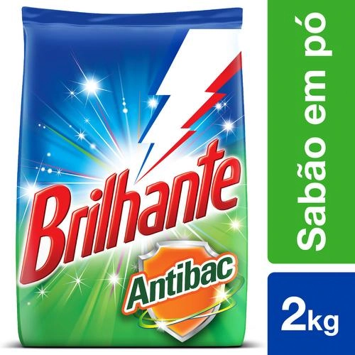 Detergente Em Pó Multi Tecidos Antibac 2kg Brilhante