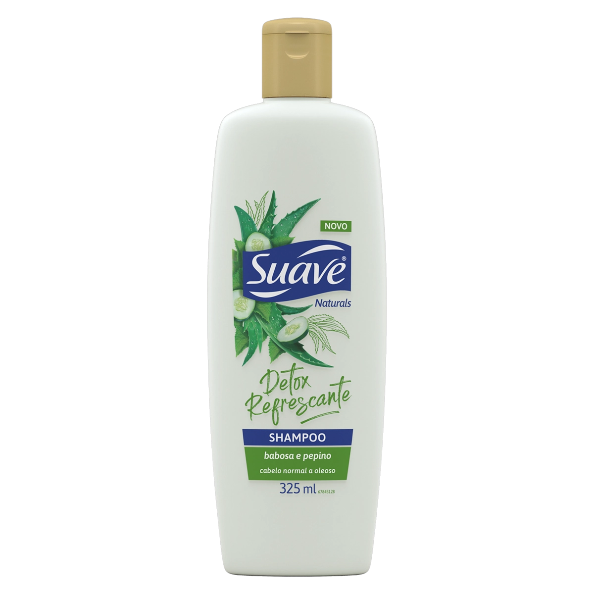 Shampoo Babosa E Pepino Suave Naturals Detox Refrescante Frasco 325ml