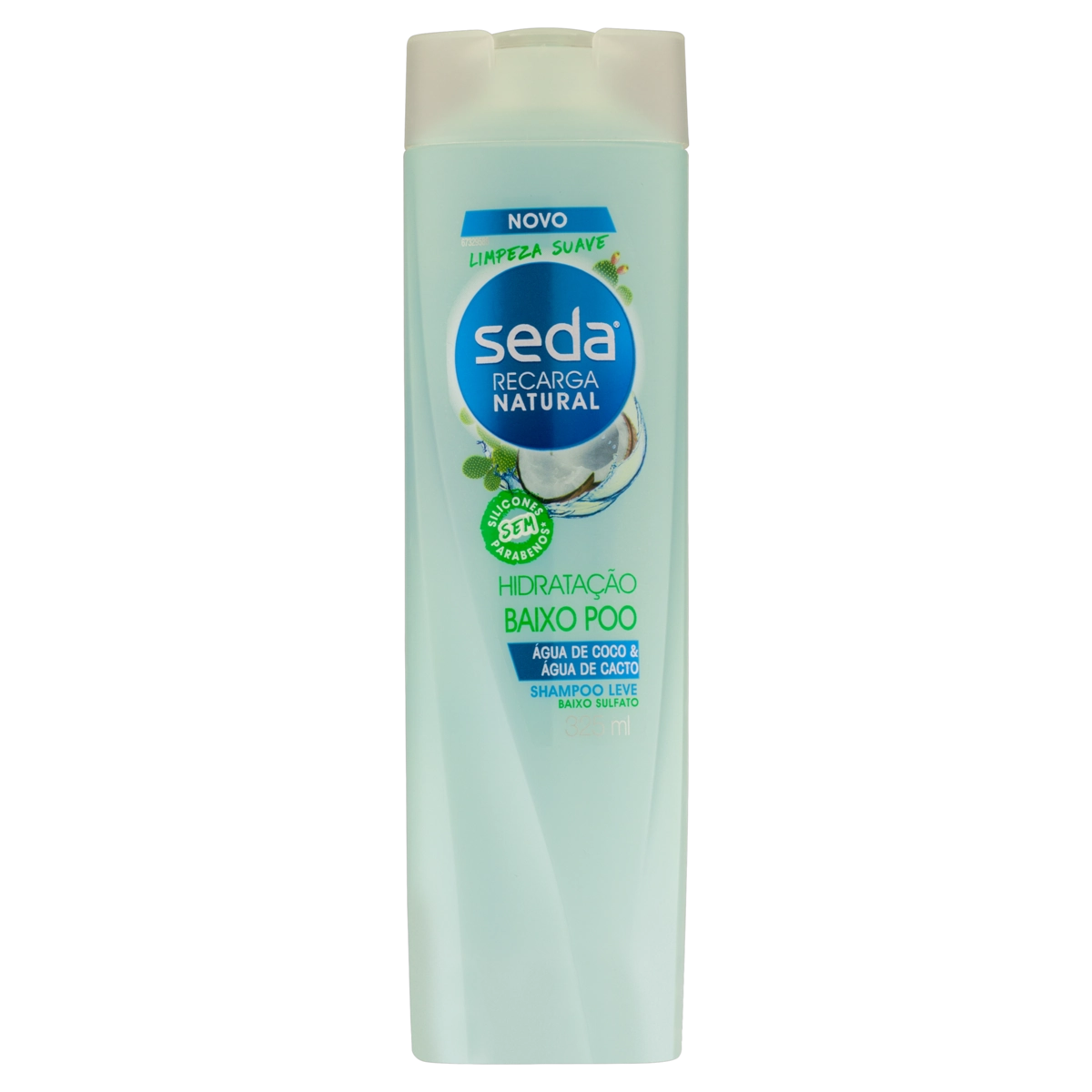 Shampoo Seda Recarga Natural Hidratação Baixo Poo Frasco 325ml