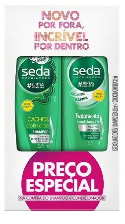 Kit Shampoo Condicionador Seda Cachos Definidos 325ml Cada