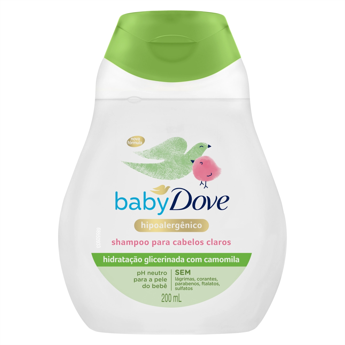 Shampoo Hidratação Glicerinada Camomila Dove Baby Frasco 200ml