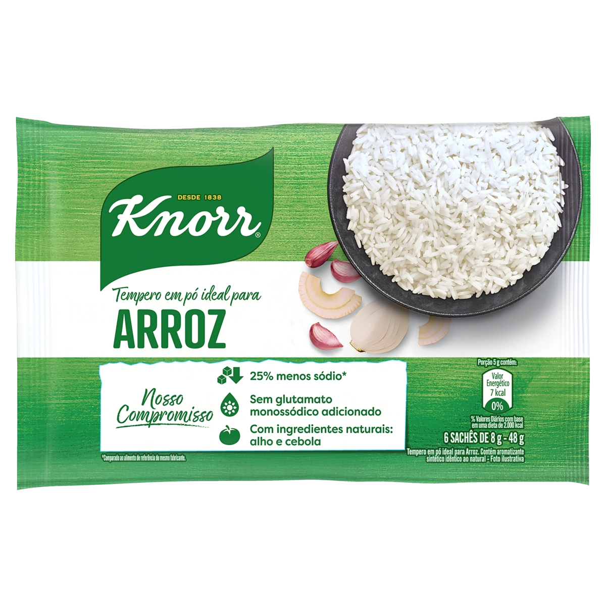Tempero Pó Para Arroz Knorr Pacote 48g 6 Unidades
