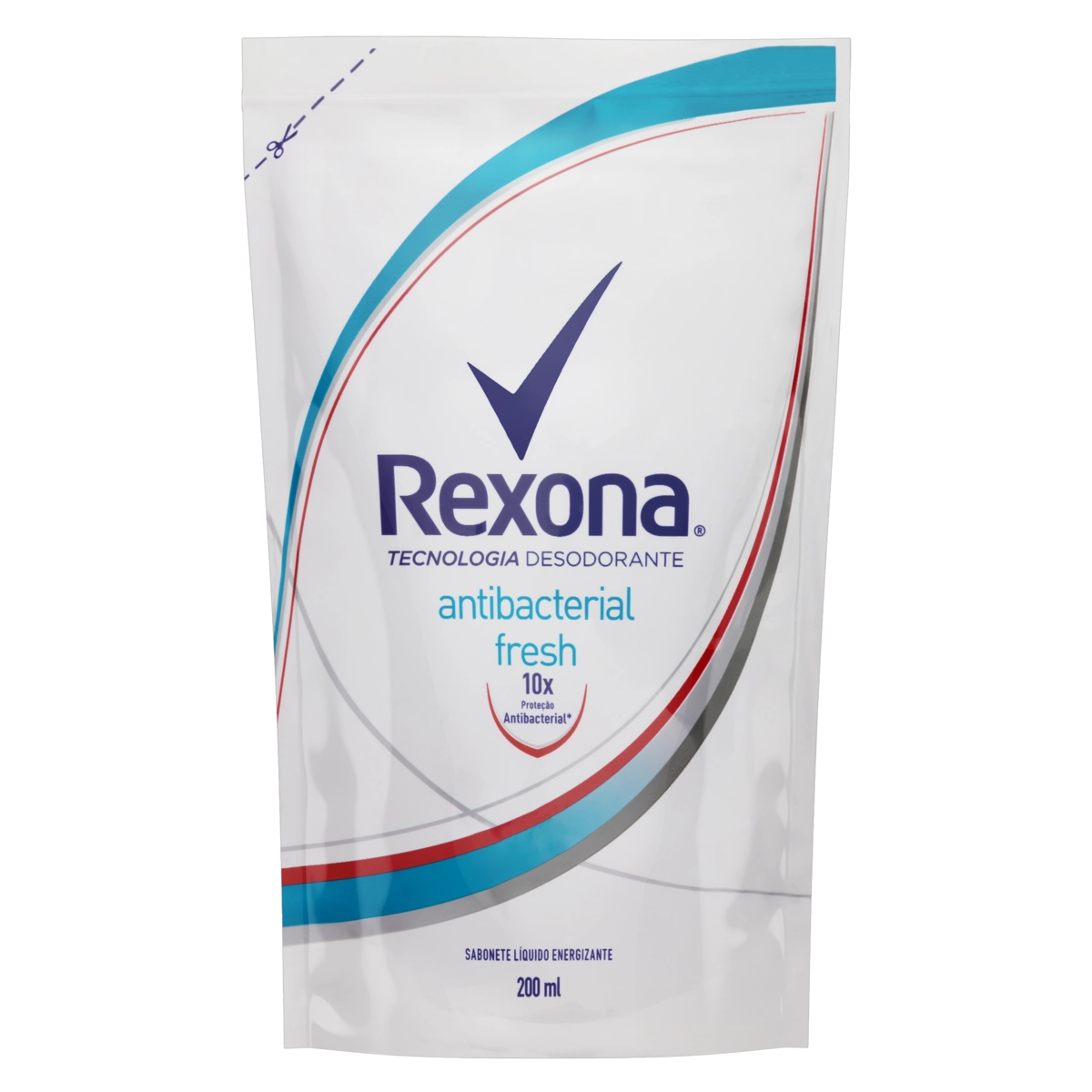Sabonete Líquido Antibacterial Fresh Rexona Sachê 200ml Refil Econômico