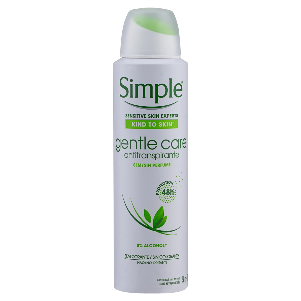Antitranspirante Aerossol Gentle Care Sem Perfume Simple 150ml