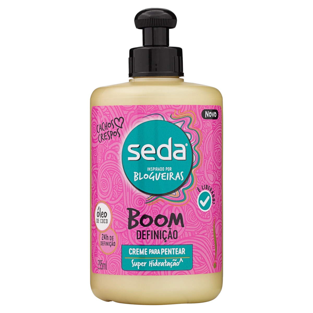Creme Para Pentear Seda Inspirado Por Blogueiras Boom Definição Frasco 295ml