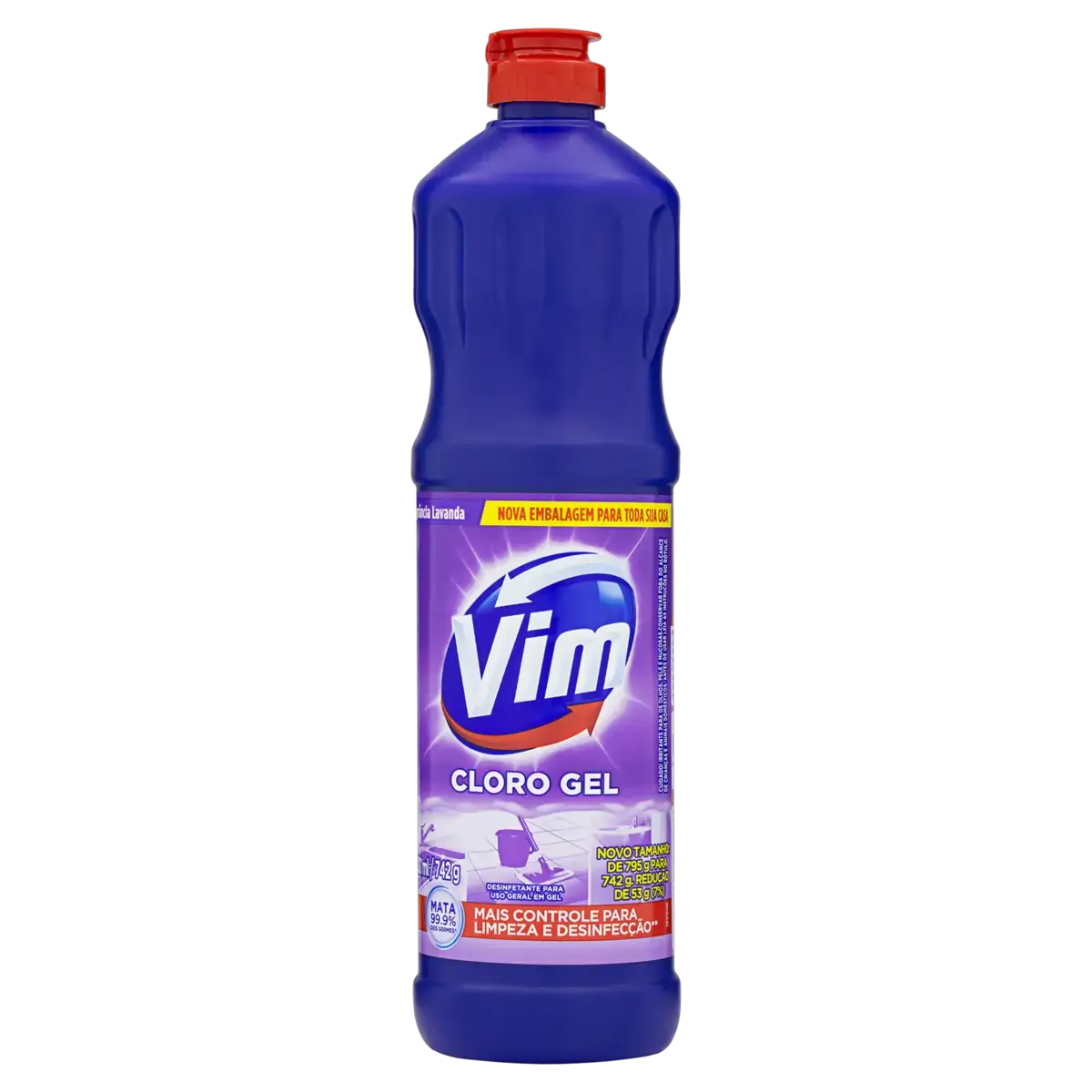 Desinfetante Uso Geral Cloro Gel Lavanda Vim Squeeze 700ml