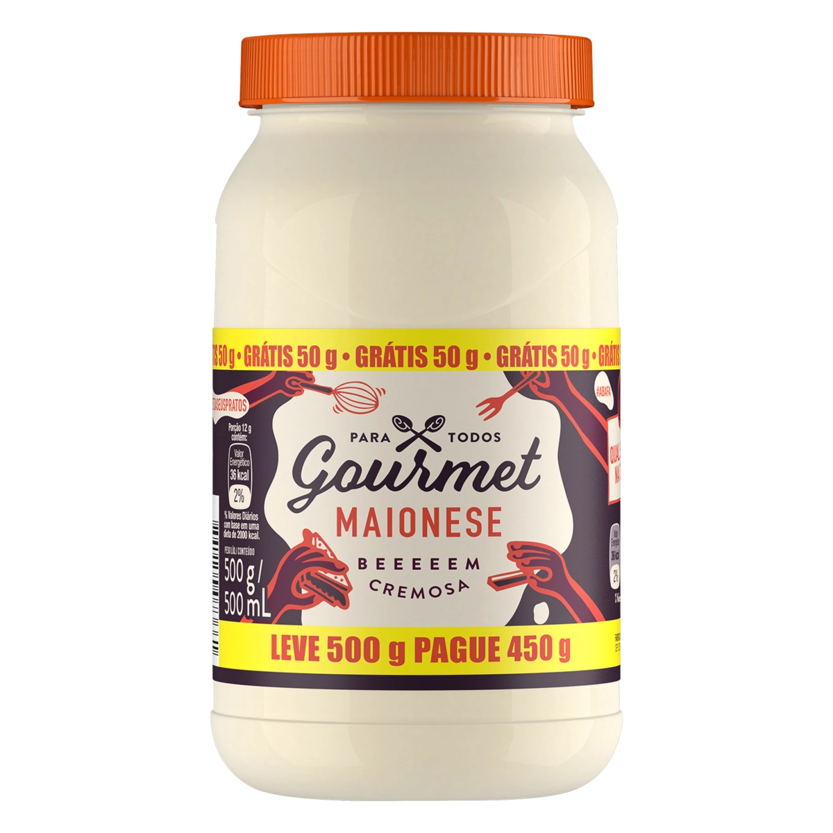 Maionese Cremosa Gourmet Pote Leve 500g Pague 450g