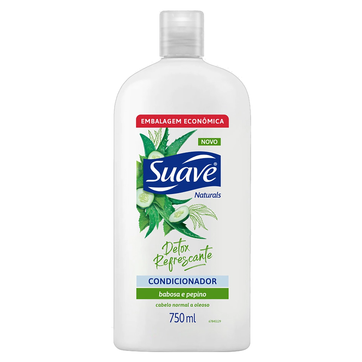 Condicionador Babosa E Pepino Suave Naturals Detox Refrescante Frasco 750ml Embalagem Econômica