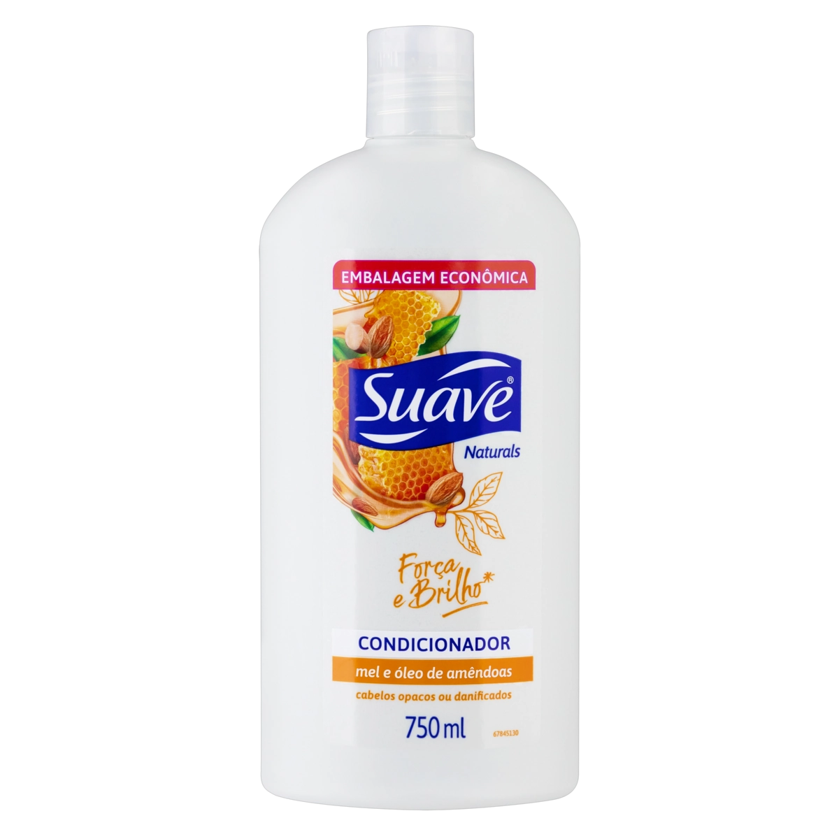 Condicionador Mel E óleo De Amêndoas Suave Naturals Força E Brilho Frasco 750ml Embalagem Econômica