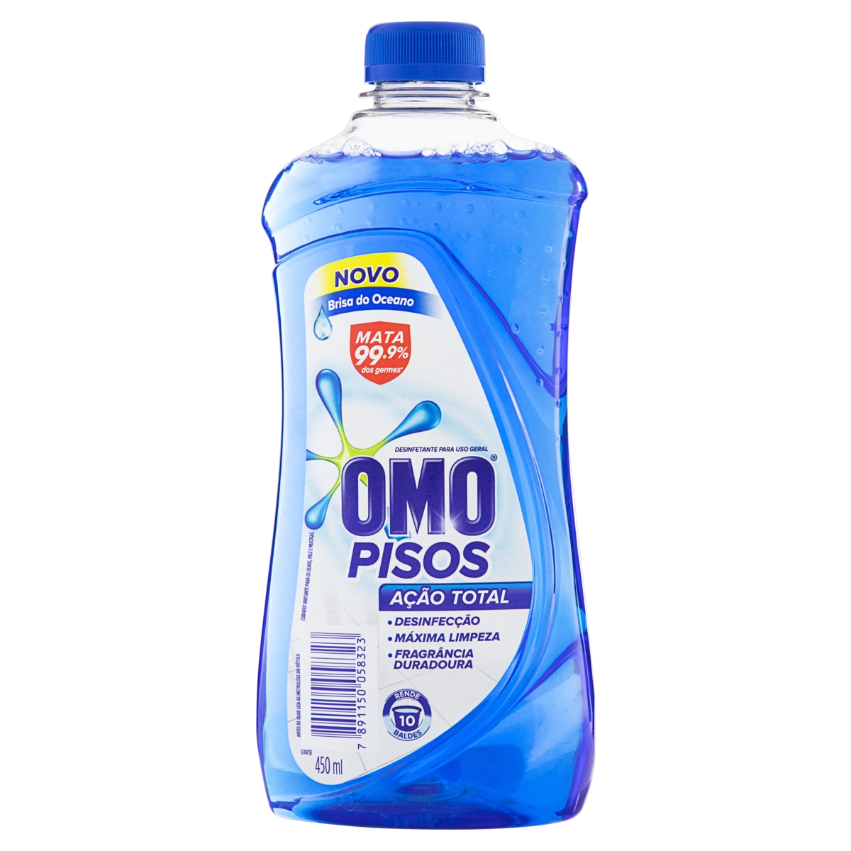 Desinfetante Uso Geral Brisa Do Oceano Omo Pisos Frasco 450ml
