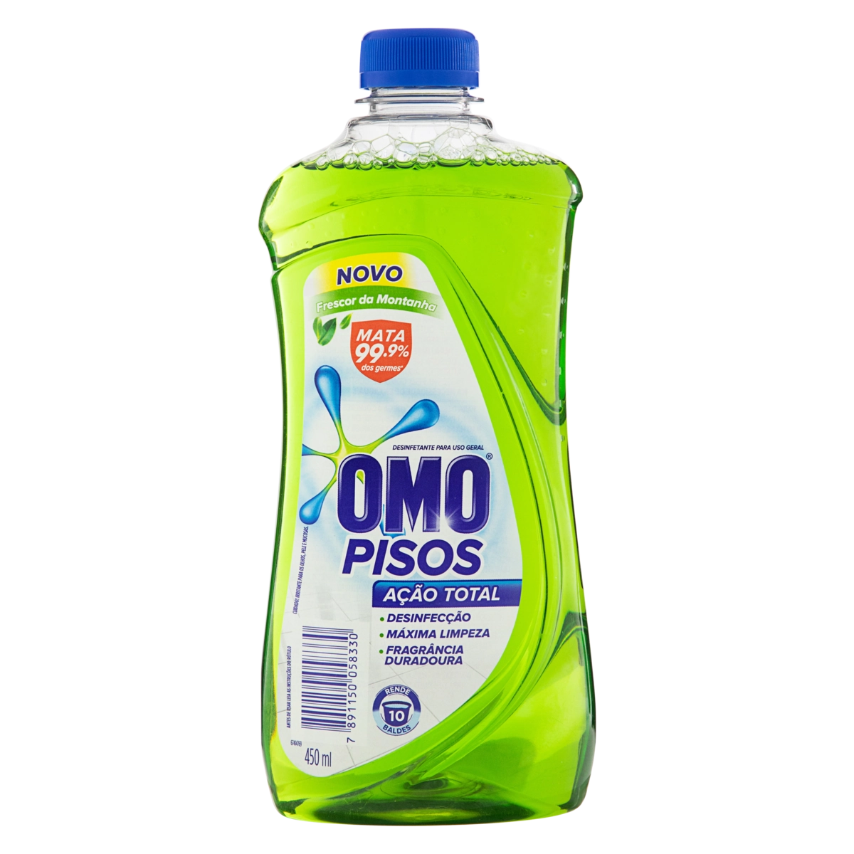 Desinfetante Uso Geral Frescor Da Montanha Omo Pisos Frasco 450ml