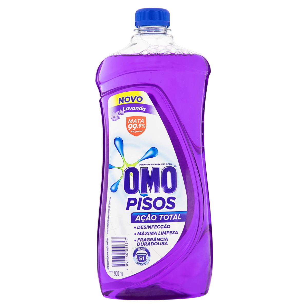 Desinfetante Uso Geral Lavanda Omo Pisos Frasco 900ml