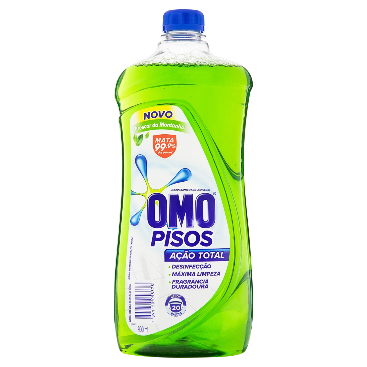 Desinfetante Uso Geral Frescor Da Montanha Omo Pisos Frasco 900ml