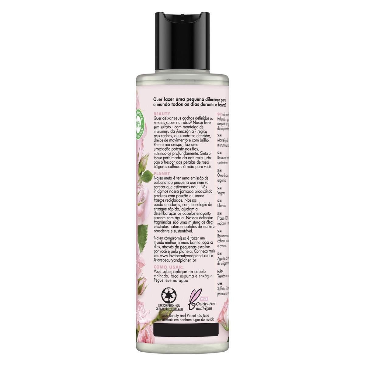 Shampoo Love Beauty Planet Cachos E Crespos Lindos Frasco 300ml