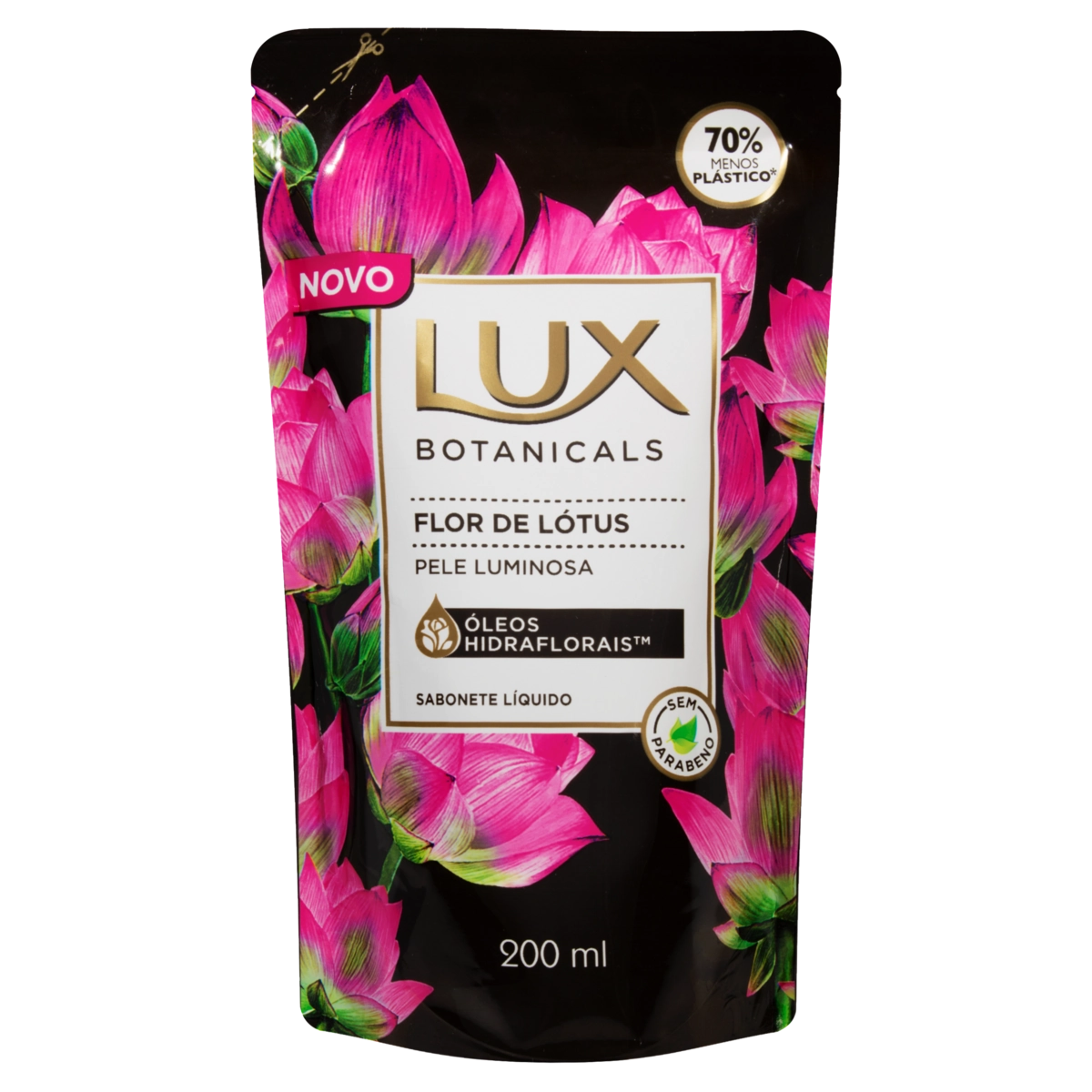 Sabonete Líquido Flor De Lótus Lux Botanicals Sachê 200ml Refil