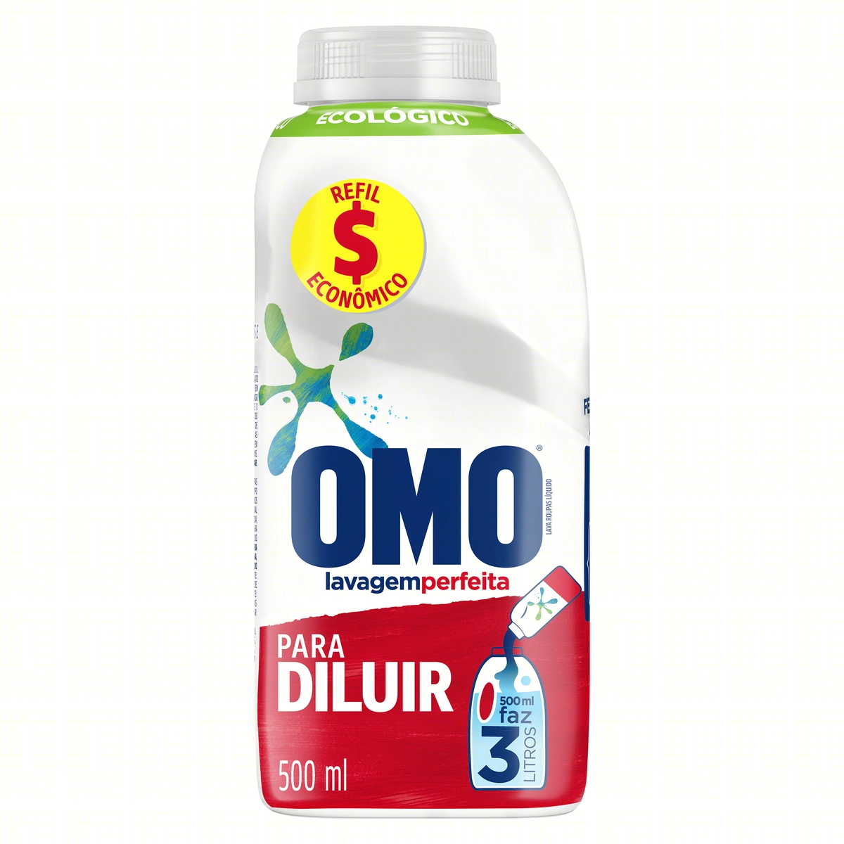 Lava Roupas Concentrado Para Diluir Omo Lavagem Perfeita Frasco 500ml Refil Econômico