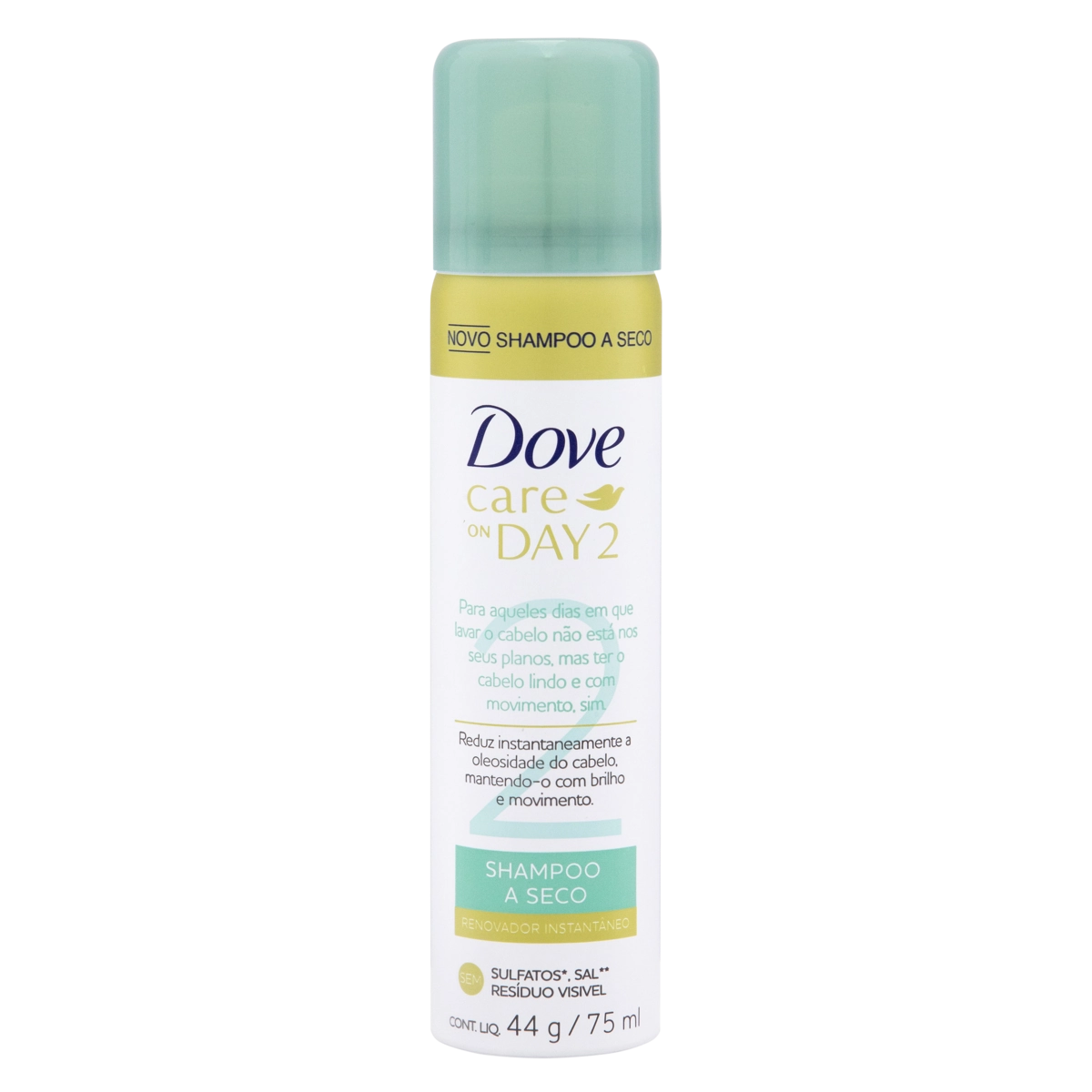 Shampoo A Seco Dove Care On Day 2 Frasco 75ml