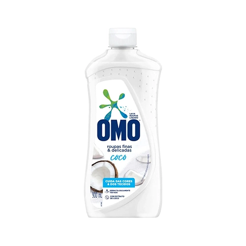 Lava Roupas Líquido Coco Omo Frasco 900ml