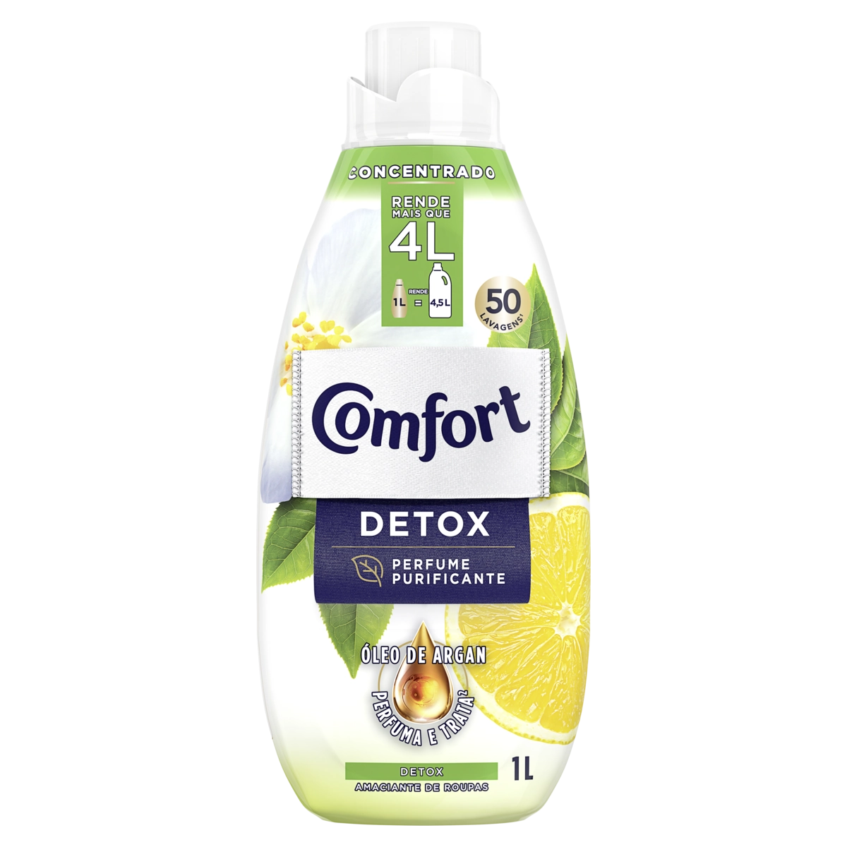 Amaciante De Roupa Concentrado Detox Comfort Frasco 1l
