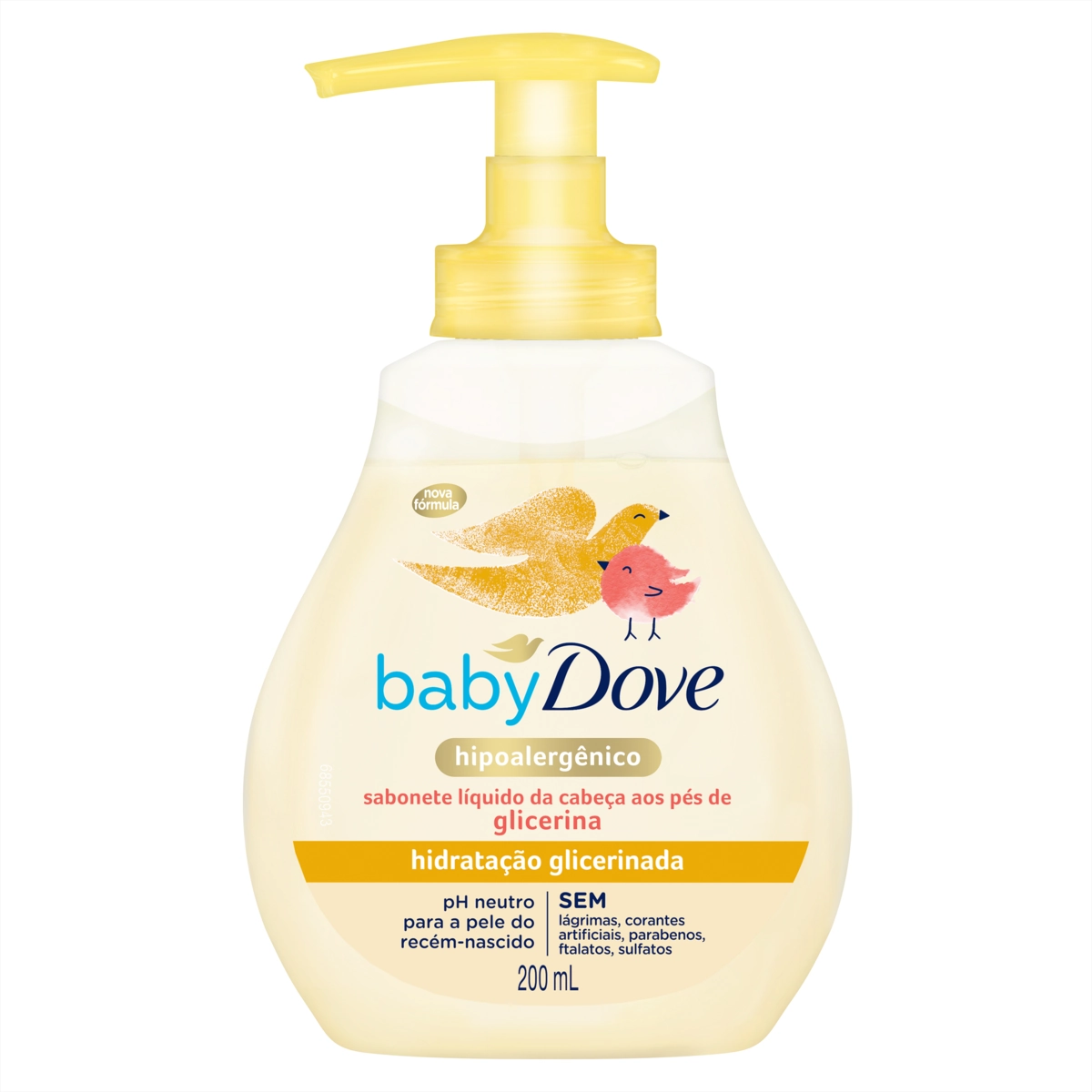Sabonete Líquido Hidratação Glicerinada Da Cabeça Aos Pés Dove Baby Frasco 200ml