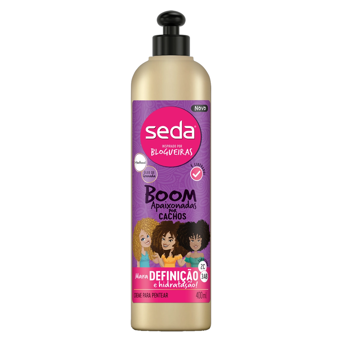 Creme Para Pentear Seda Inspirado Por Blogueiras Boom Apaixonadas Por Cachos Frasco 400ml