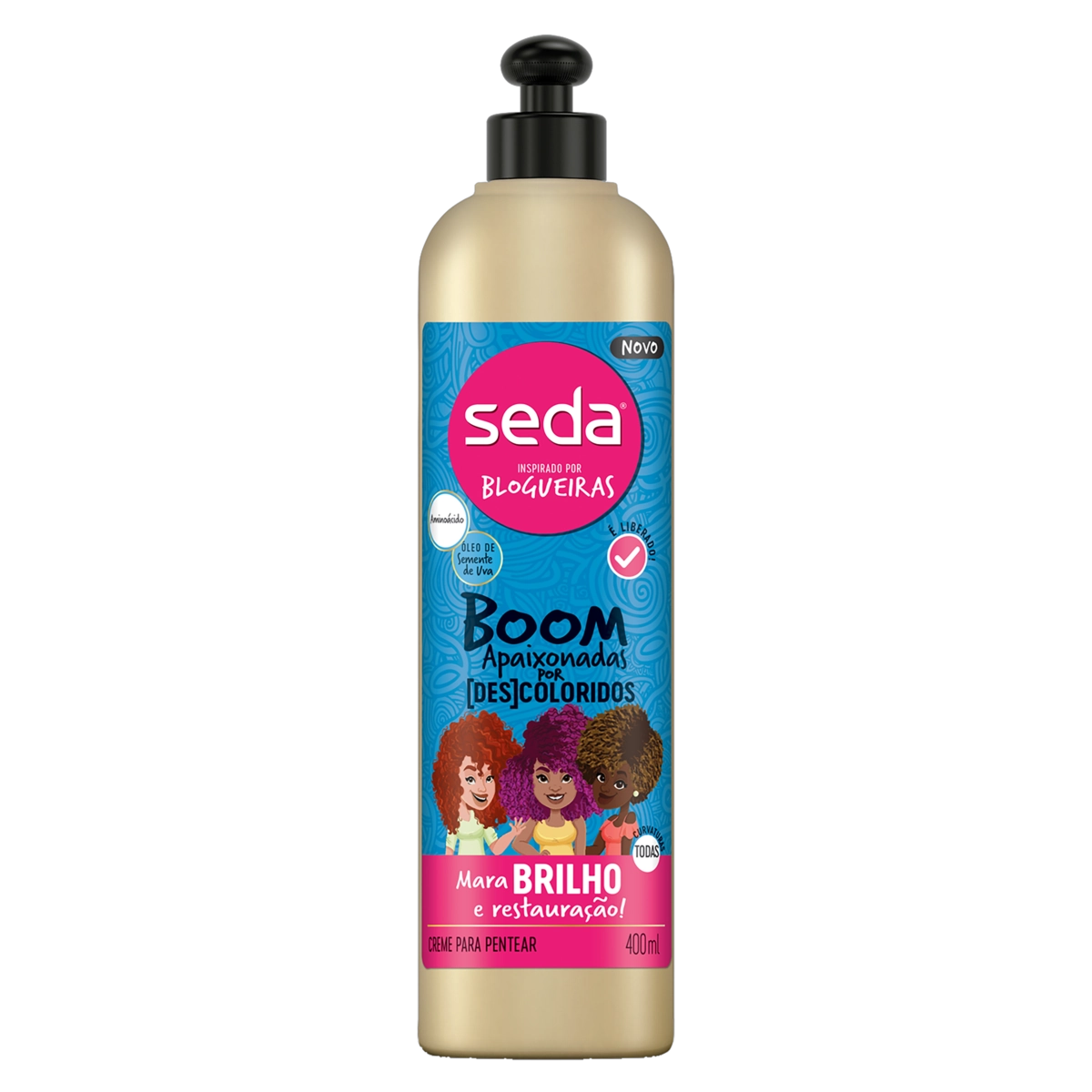 Creme Para Pentear Seda Inspirado Por Blogueiras Boom Apaixonadas Por Descoloridos Frasco 400ml