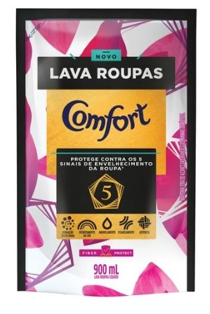 Lava Roupas Líquido Fiber Protect Comfort Sachê 900ml Refil