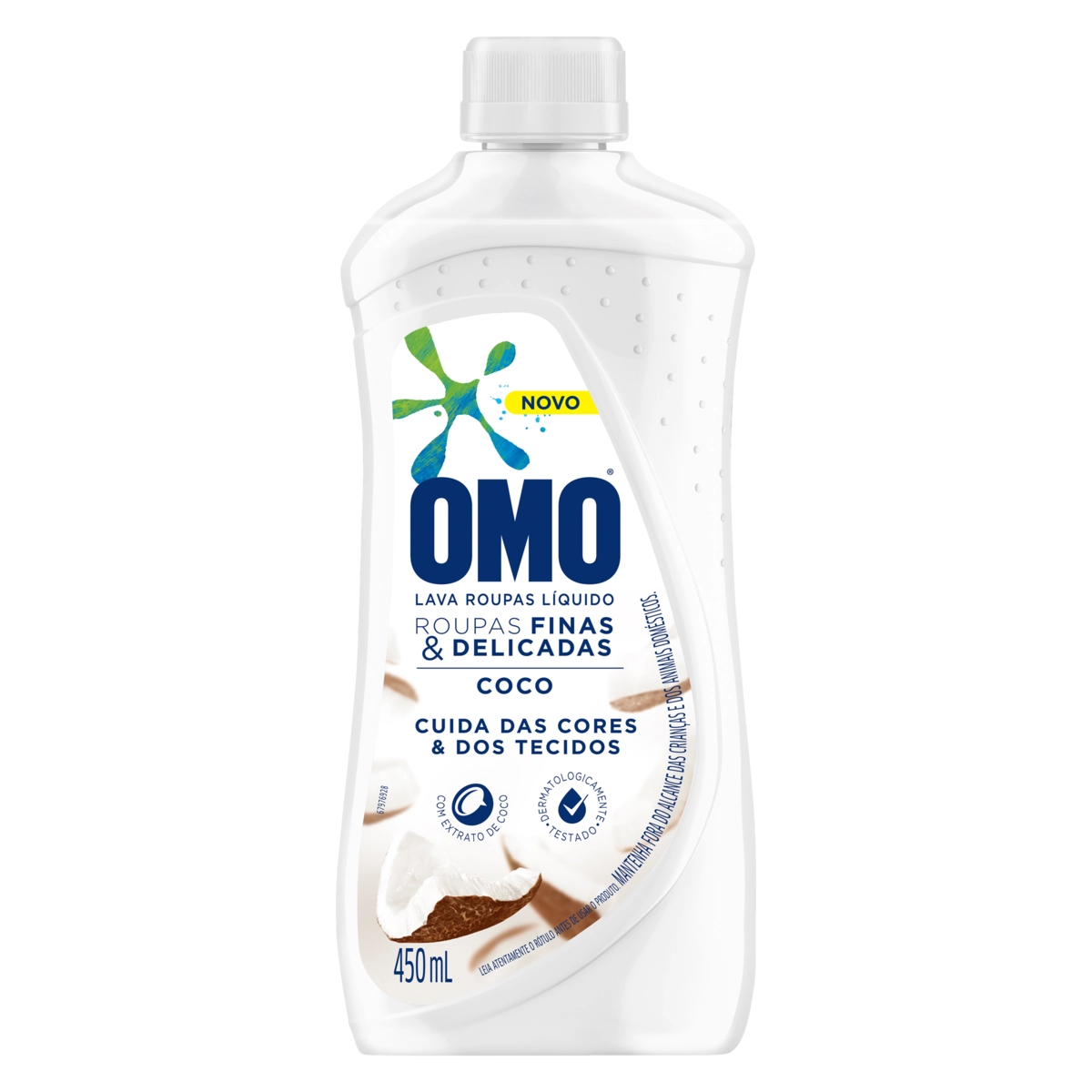 Lava Roupas Líquido Coco Omo Frasco 450ml