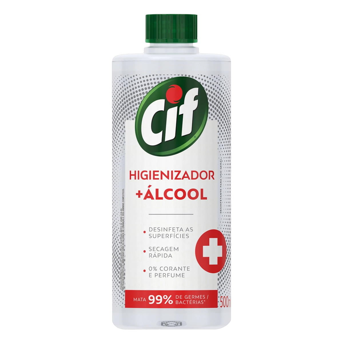 álcool Líquido Higienizador Cif Frasco 500ml Refil