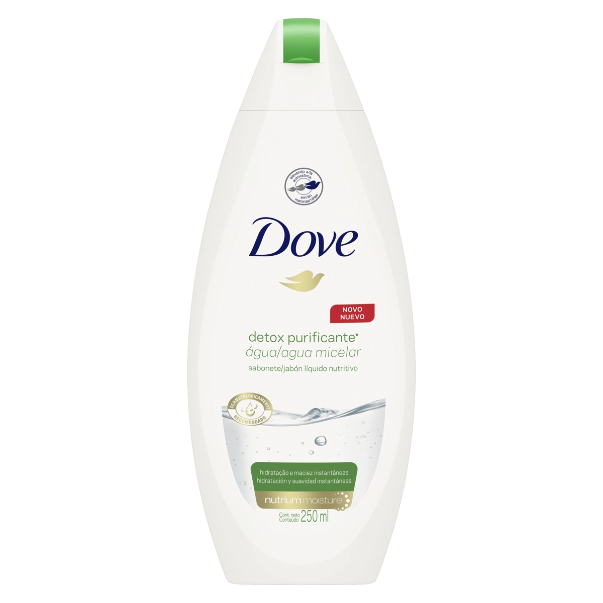 Sabonete Líquido água Micelar Dove Detox Purificante Frasco 250ml