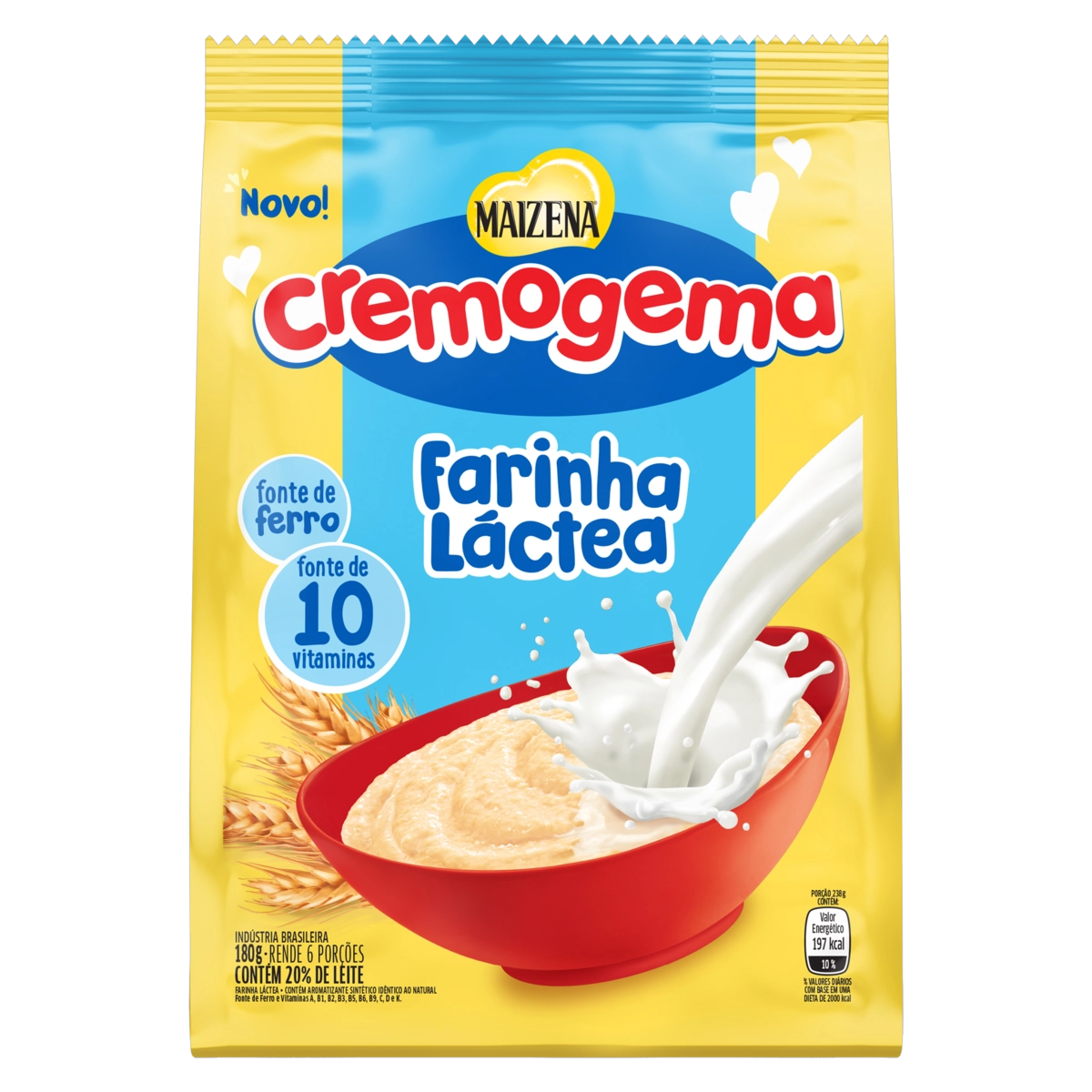 Farinha Láctea Maizena Cremogema Pacote 180g