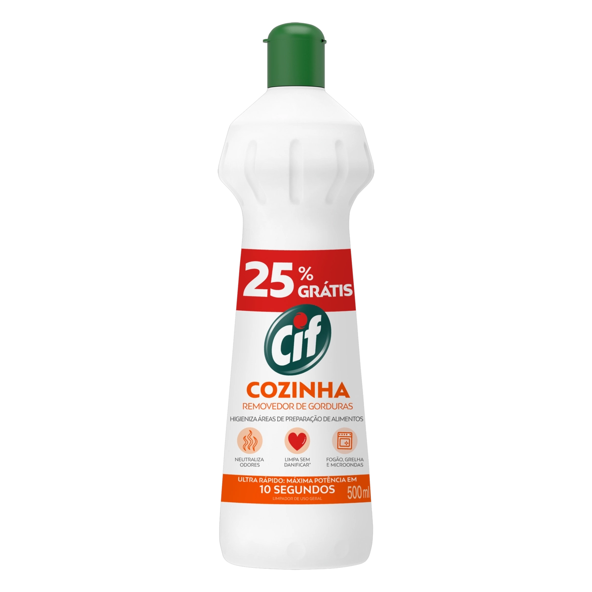Limpador Desengordurante Cozinha Cif Squeeze Leve 500ml Pague 375ml