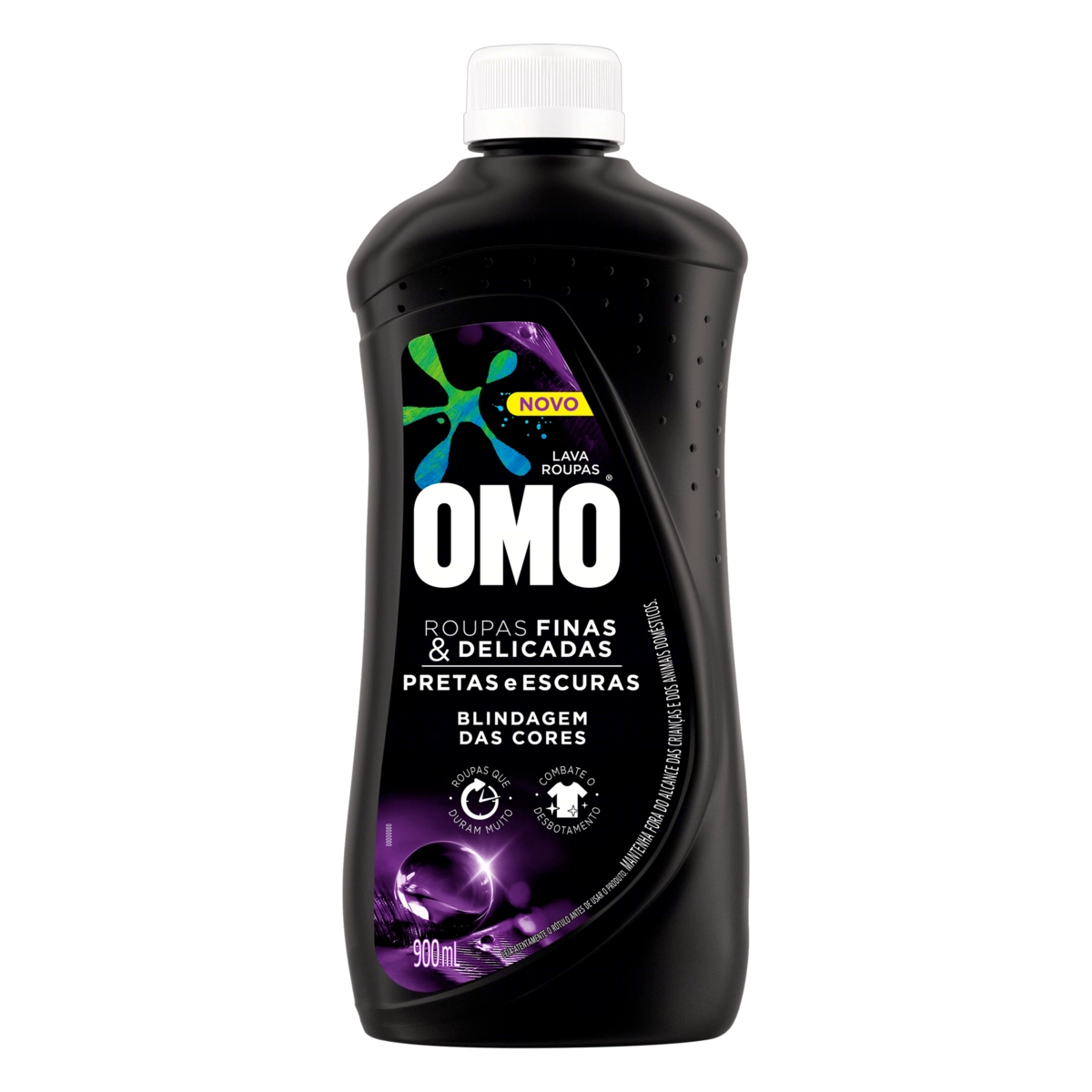 Lava Roupas Líquido Roupas Escuras E Pretas Omo Frasco 900ml