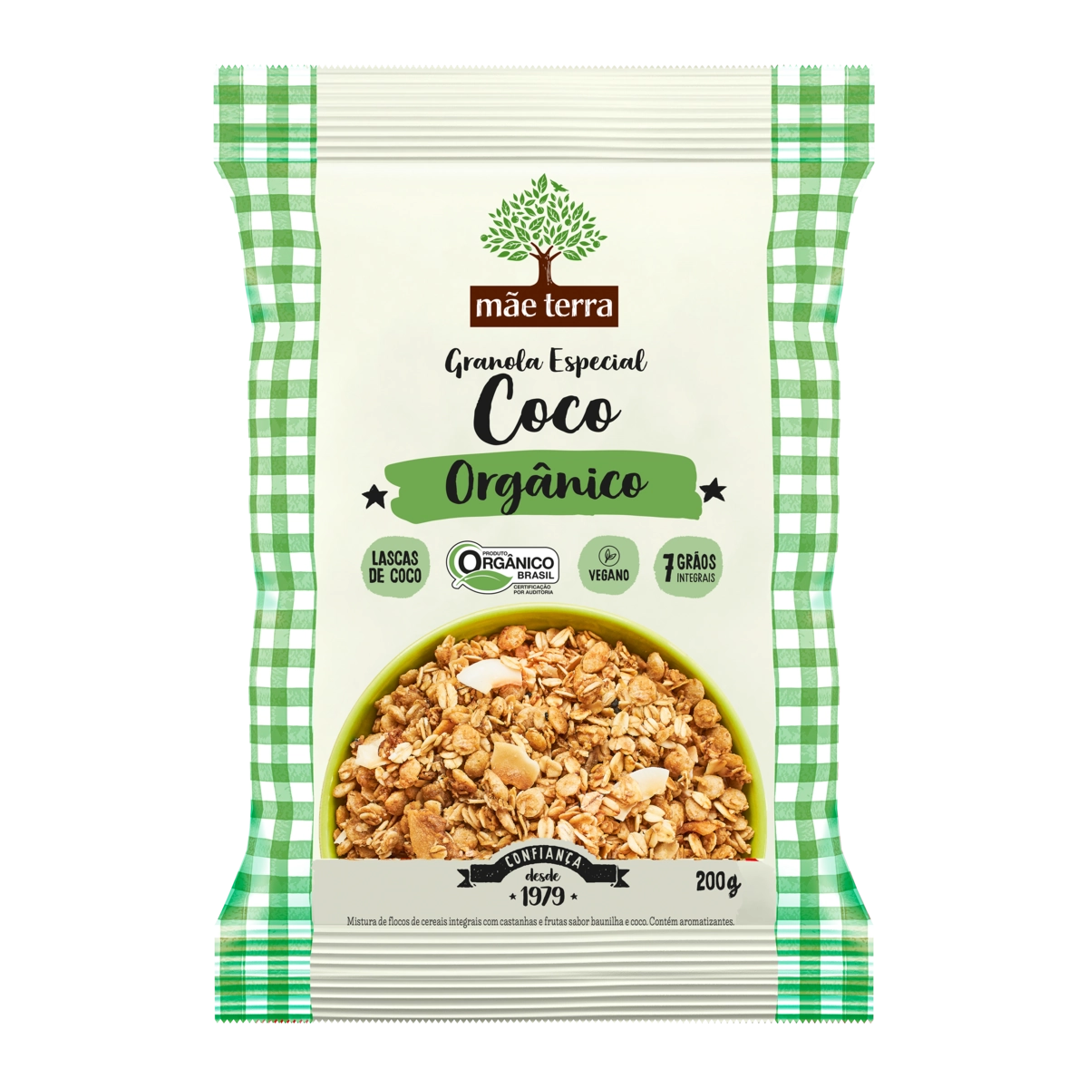 Granola Orgânica Coco Mãe Terra Pacote 200g