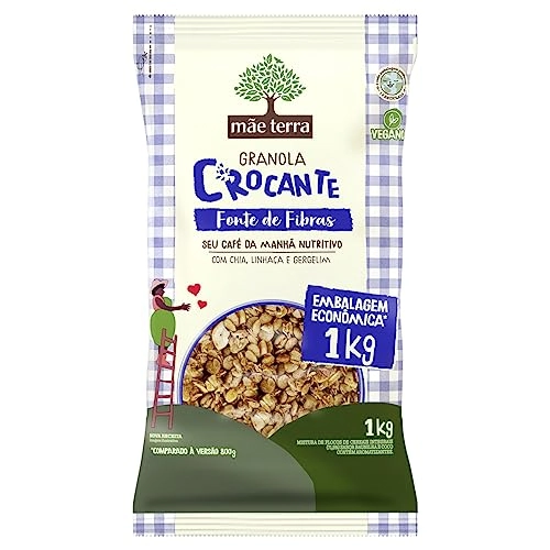 Granola Crocante Baunilha E Coco Mãe Terra Pacote 1kg Embalagem Econômica