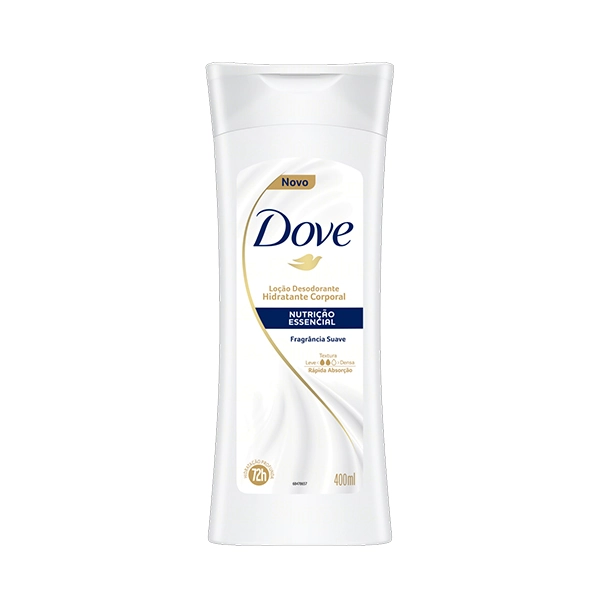 Loção Desodorante Hidratante Corporal Nutrição Essencial Dove Frasco 400ml