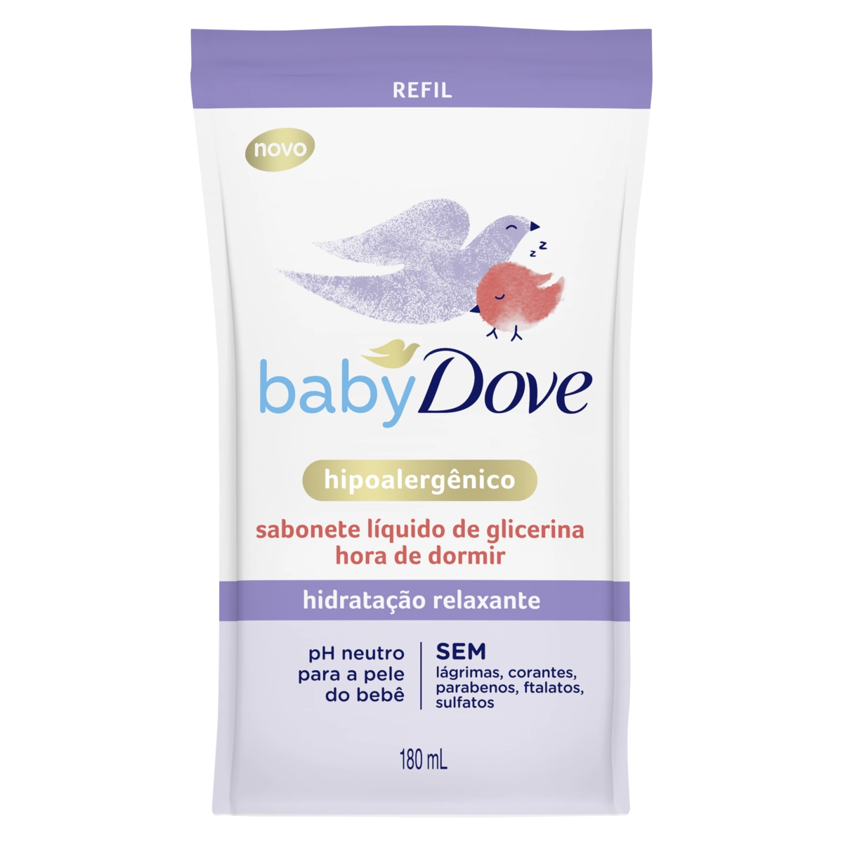 Sabonete Líquido De Glicerina Hidratação Relaxante Dove Baby Hora De Dormir Sachê 180ml Refil