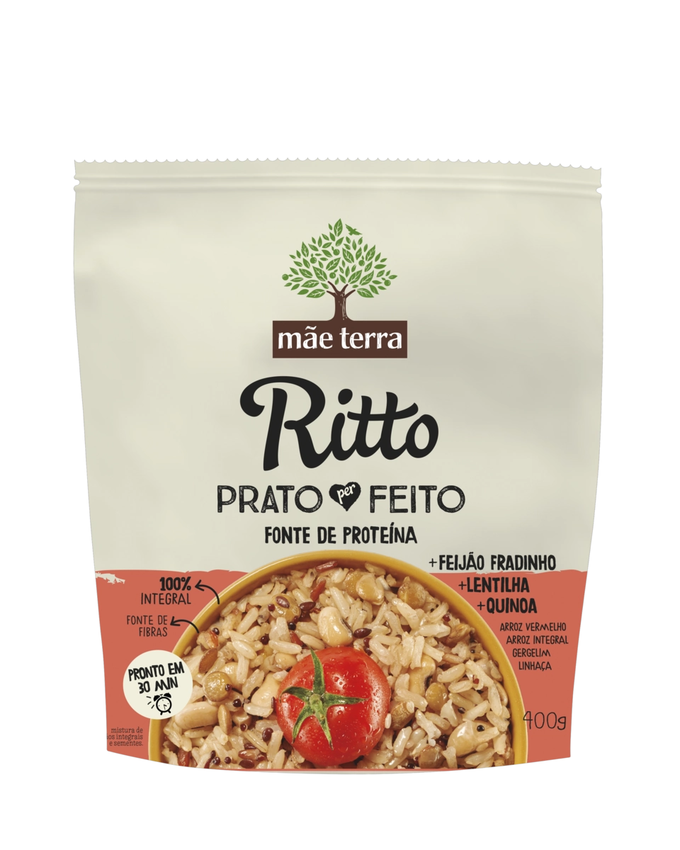 Arroz Integral Com Grãos E Sementes Mãe Terra Ritto Prato Feito Sachê 400g