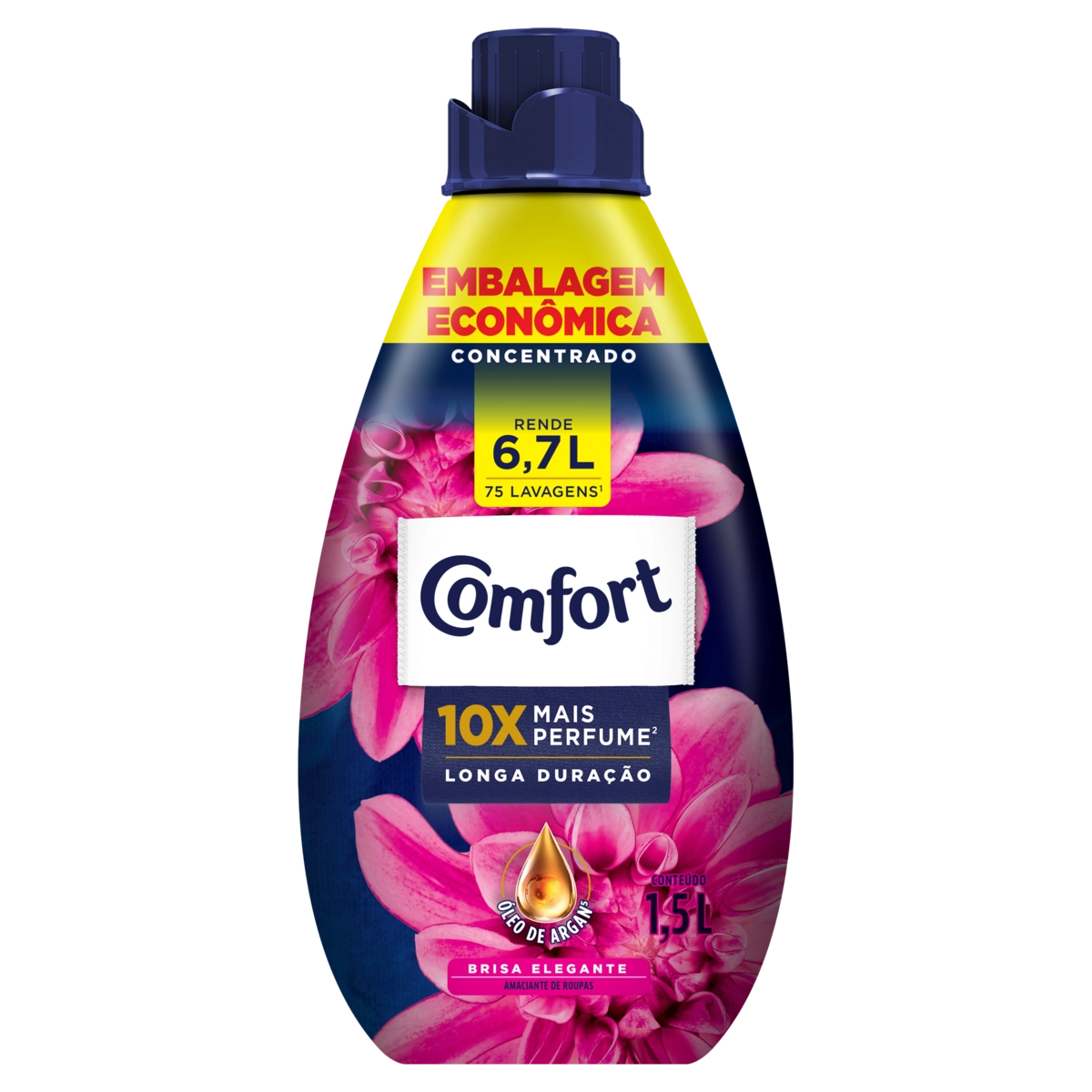 Amaciante De Roupa Concentrado Brisa Elegante Comfort Frasco 1,5l Embalagem Econômica