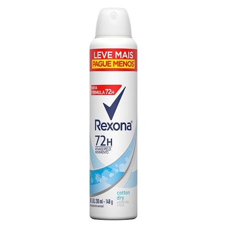 Antitranspirante Aerossol Cotton Dry Rexona 250ml Spray Leve Mais Pague Menos
