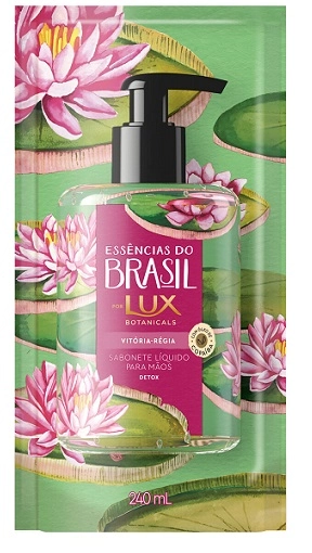 Sabonete Líquido Para As Mãos Vitória Régia Lux Botanicals Essências Do Brasil Sachê 240ml