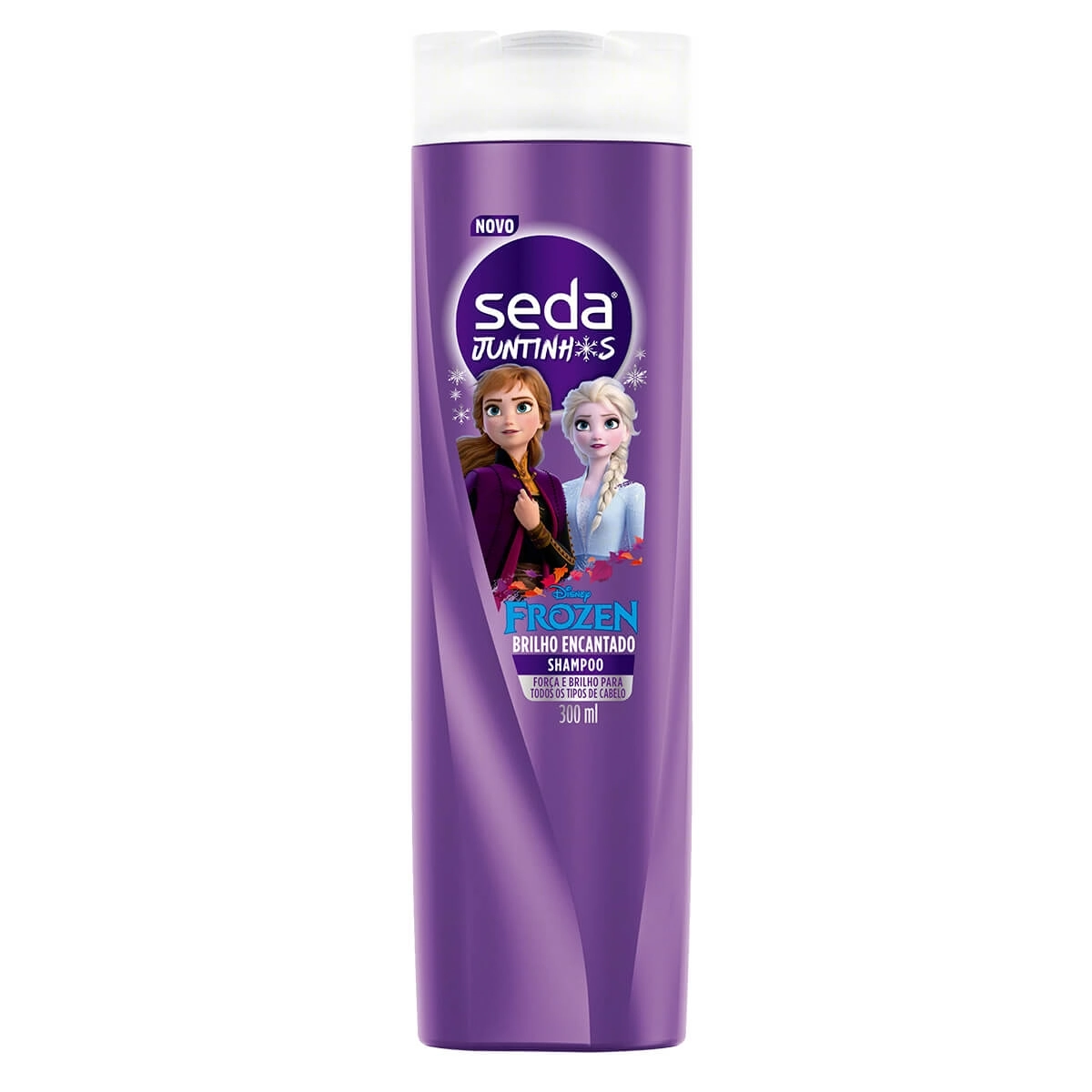 Shampoo Infantil 2 Em 1 Frozen Seda Juntinhos Brilho Mágico Frasco 300ml