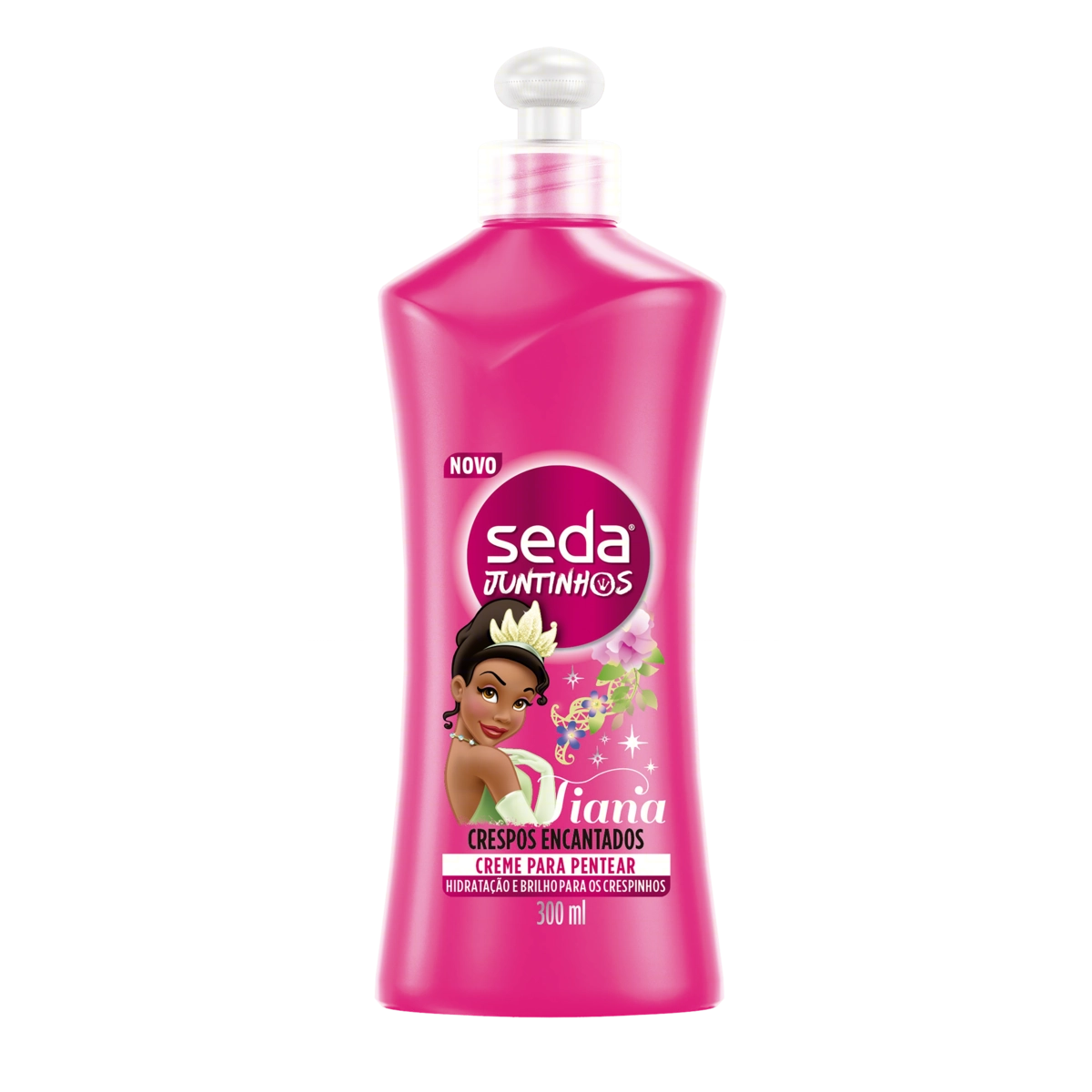 Creme Para Pentear Infantil Tiana Seda Juntinhos Crespos Encantados Frasco 300ml