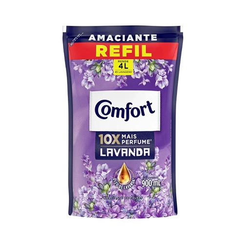 Amaciante De Roupa Lavanda Comfort Sachê 900ml Refil