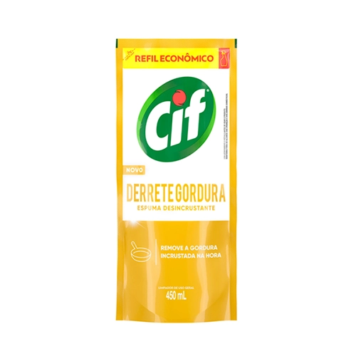 Limpador Desengordurante Cif Sachê 450ml Refil Econômico