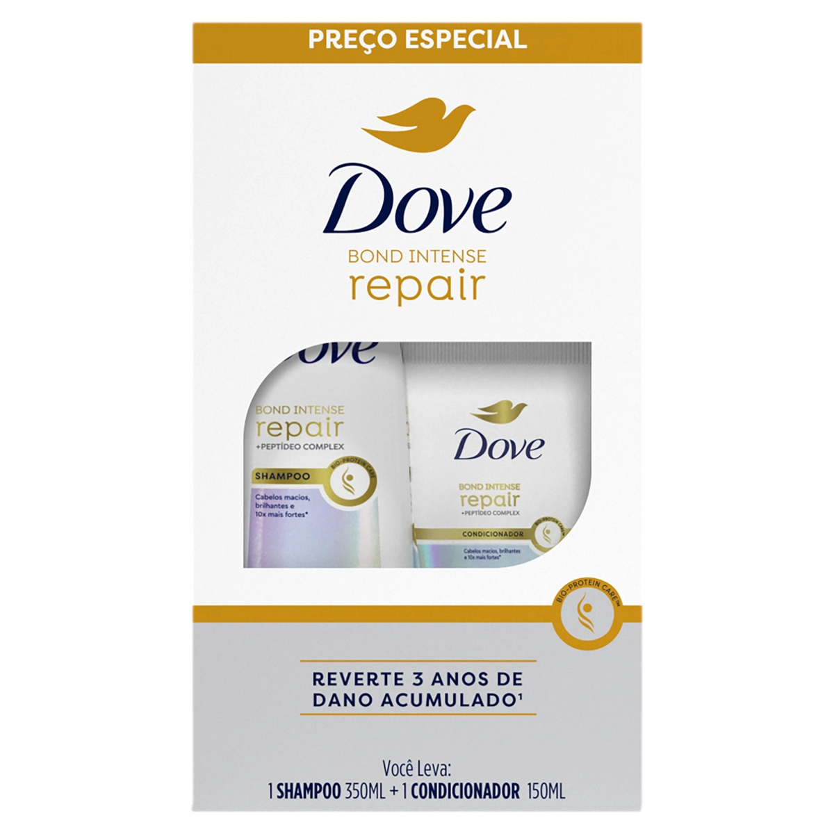 Kit Shampoo 350ml Condicionador 150ml Dove Bond Intense Repair