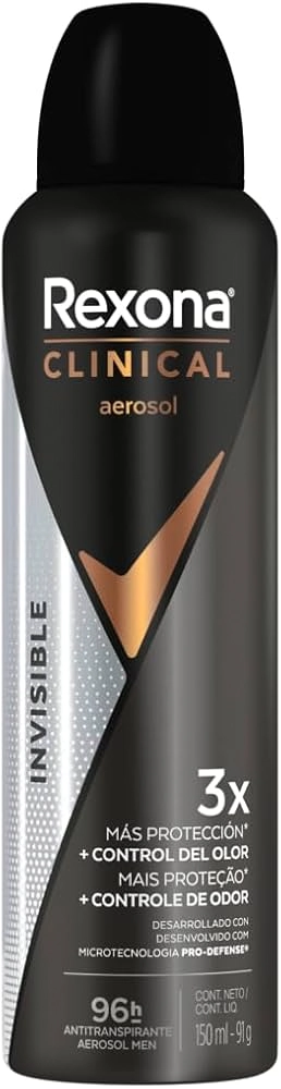 Desod.aero.rexona Men Clinical Invisible 150ml