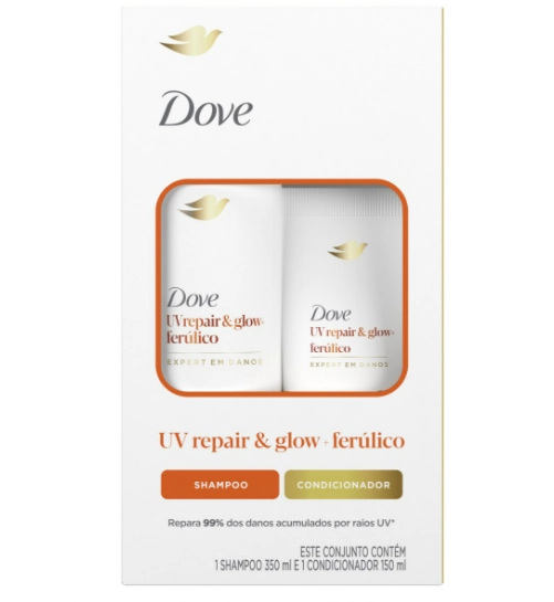 Sh.dove Uv Rep.glow 350ml Cond.150ml