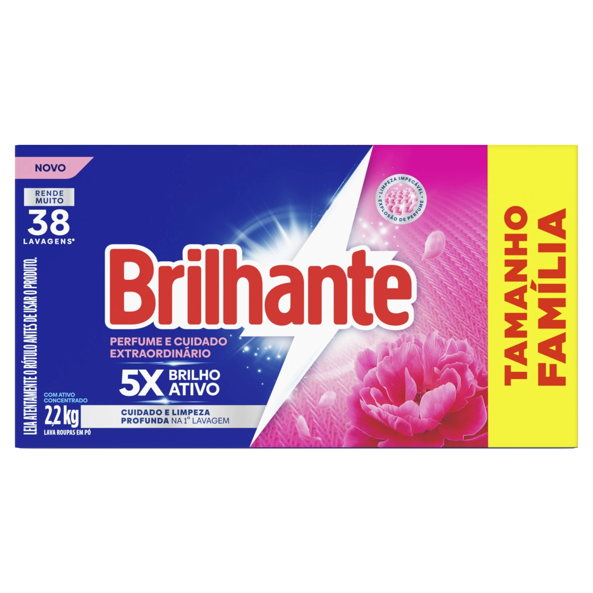 Lava Roupas Em Po Brilhante 2,2kg Perfume Extraordinario