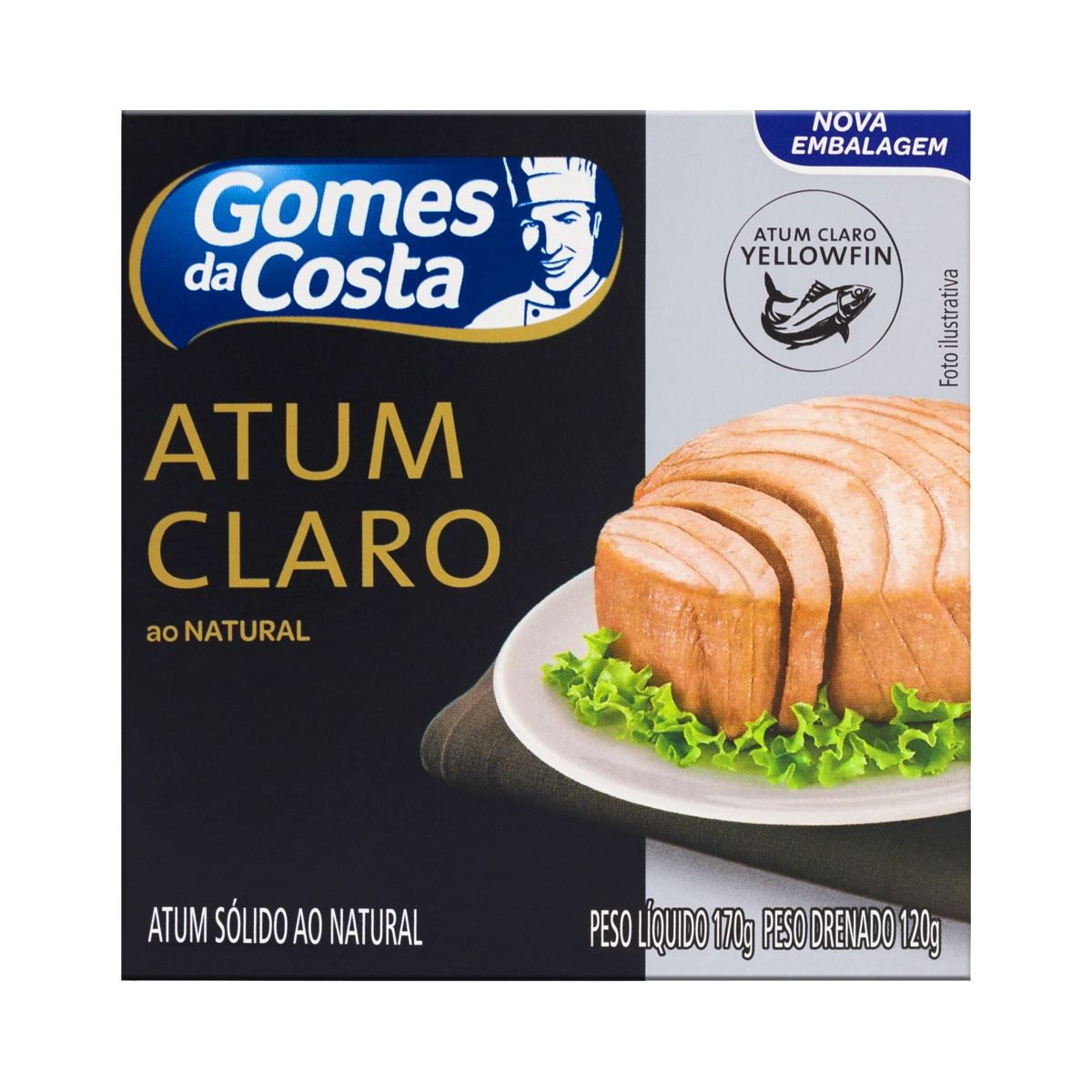 Atum Sólido Ao Natural Gomes Da Costa Caixa 120g